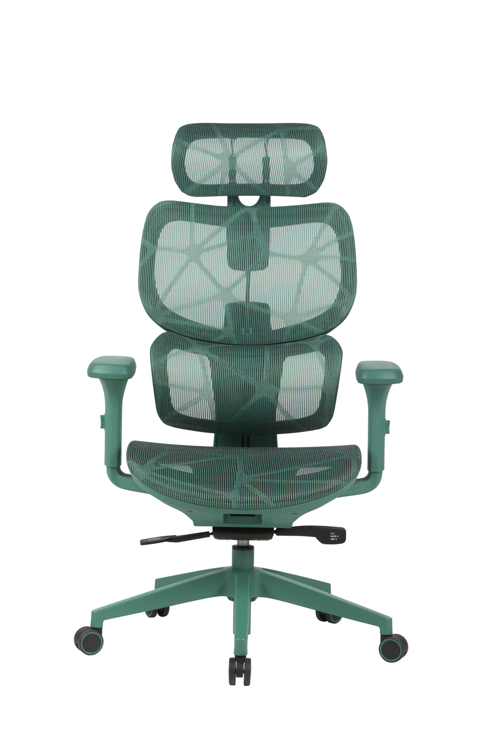 Scaun de birou Humantech cu Tetieră, Verde - imagine 2
