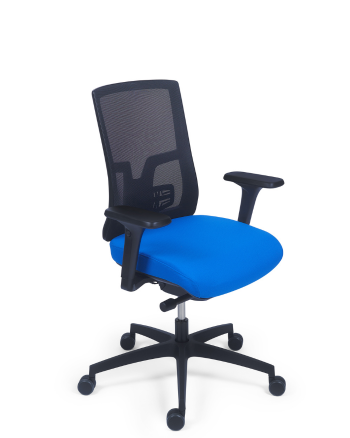 Scaun de birou Pure Negru, Mesh Negru, Șezut Albastru VIS023