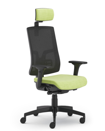 Scaun de birou Pure Negru, Mesh Negru, Șezut Verde E35