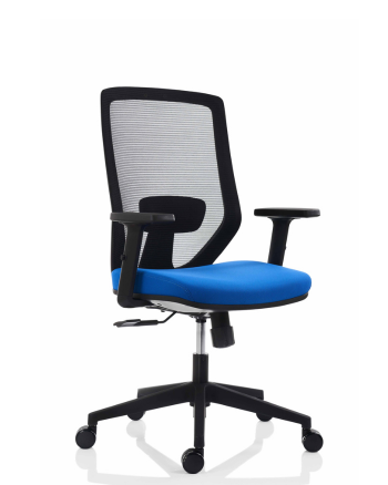 Scaun de birou JOY Mesh Negru, Șezut Albastru