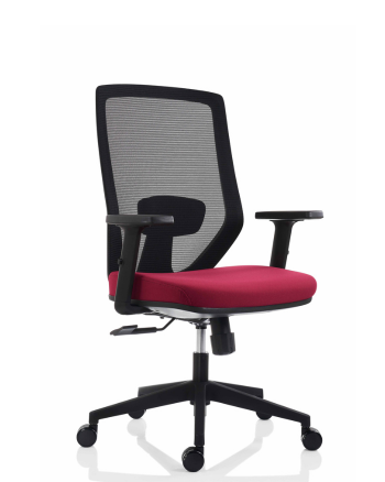 Scaun de birou Zen Mesh Negru, Șezut Bordo