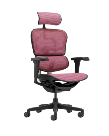 Scaun de birou Ergohuman 2 Ultra cu Tetieră, Cadru Negru, Mesh Pink