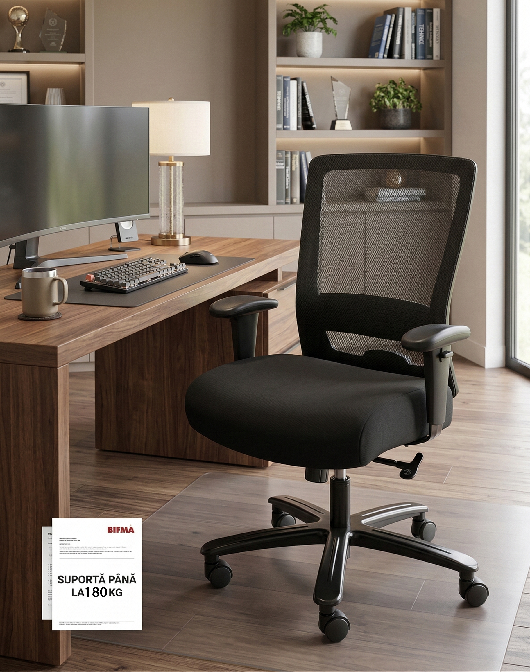 Scaun MC-1037E XXL HD integrat în birou